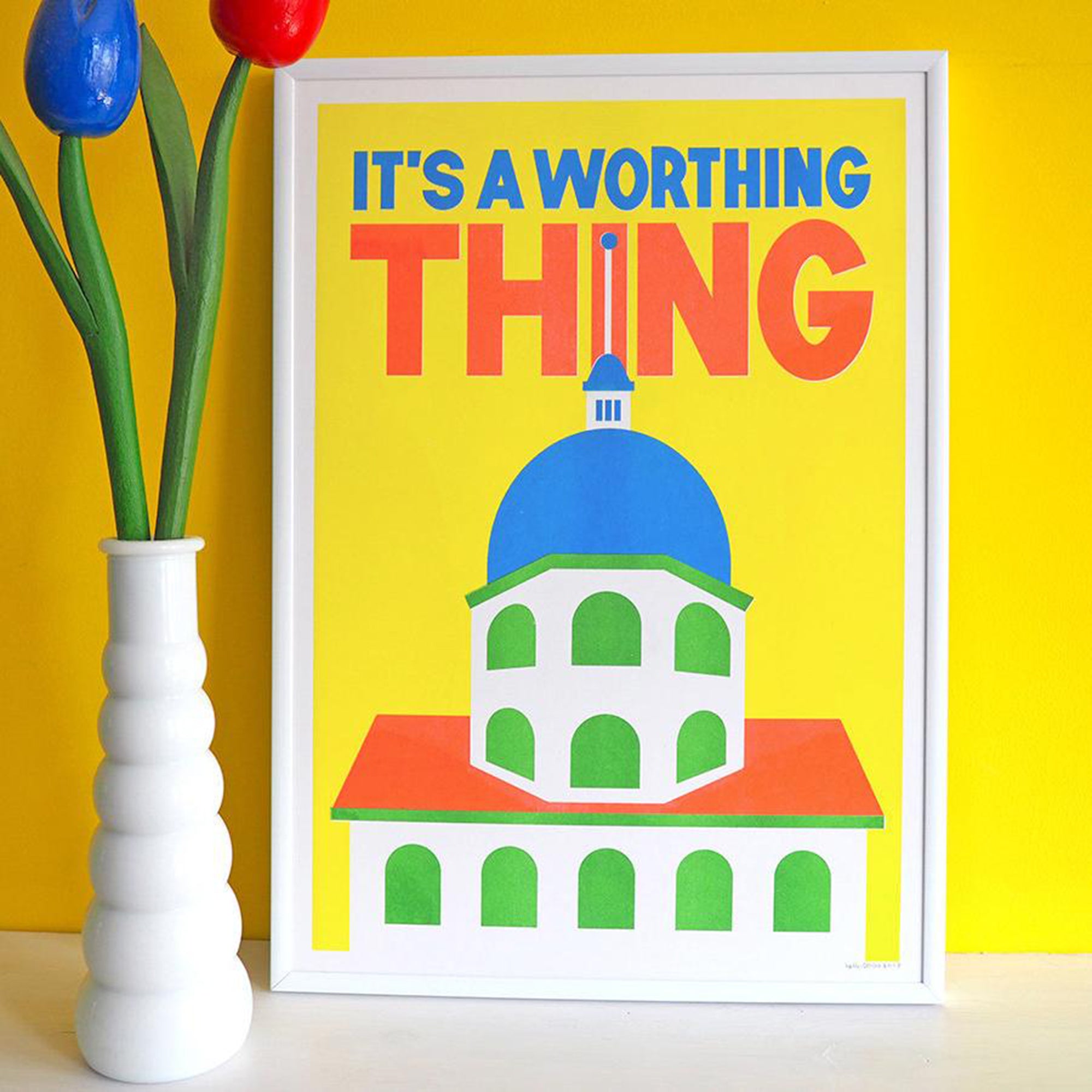 It's a Worthing thing riso print - Inspired 