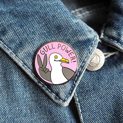 Gull power enamel pin - Inspired 