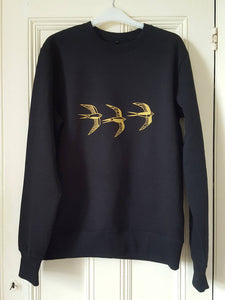 Unisex swallow design sweatshirt