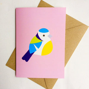 Bluetit greetings card - Inspired 