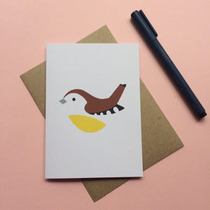 Wren greetings card - Inspired 