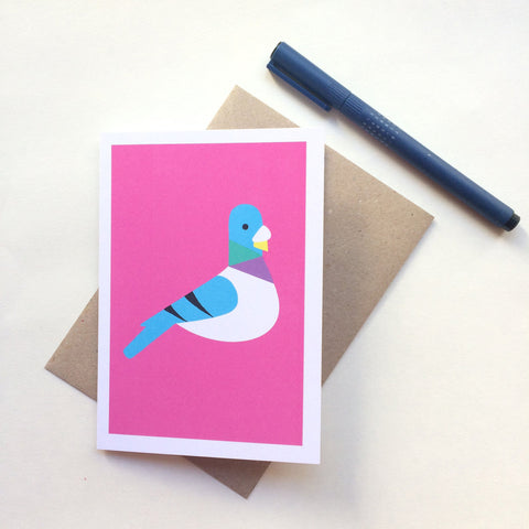 Pigeon greetings card - Inspired 