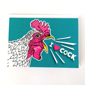 I love cock card