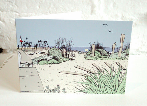 Beach garden greetings card - Inspired 
