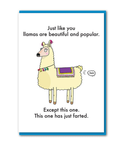 Llama has farted card