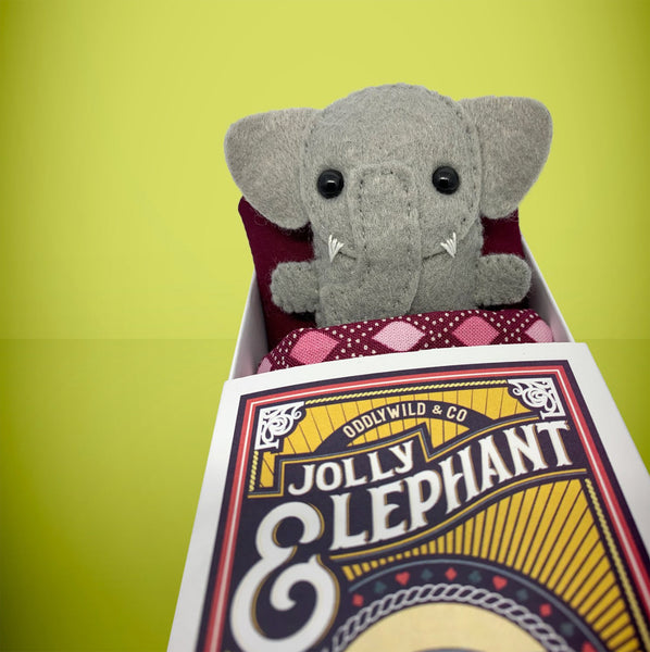 Felt Elephant in a box