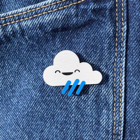 Rain cloud pin