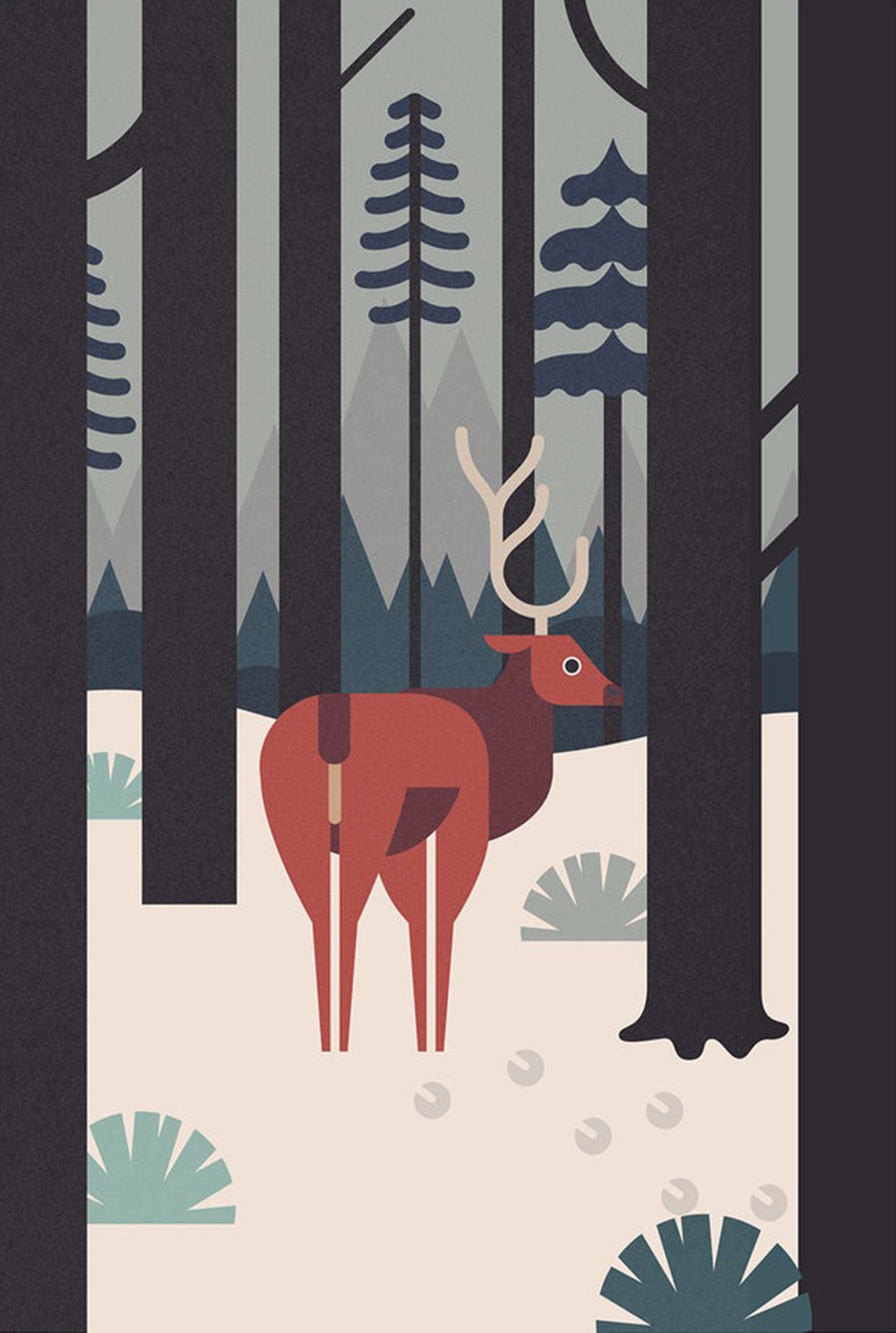 Deer greetings card - Inspired 