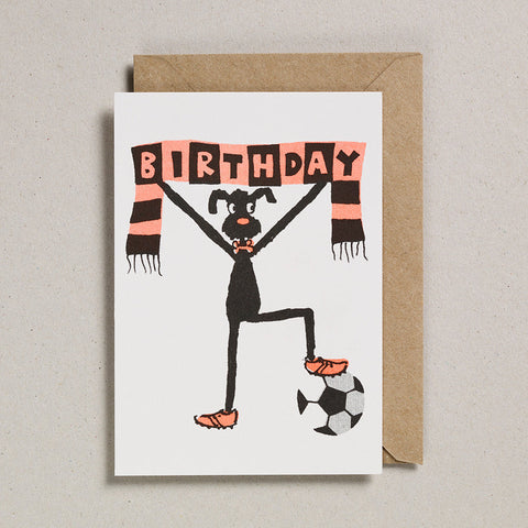 Football Dog birthday card