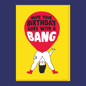 Birthday bang greetings card