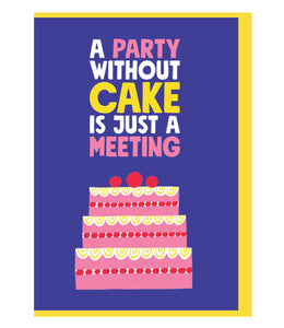 Party cake greetings card
