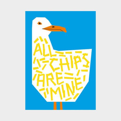 All the chips are mine greetings card - Inspired 
