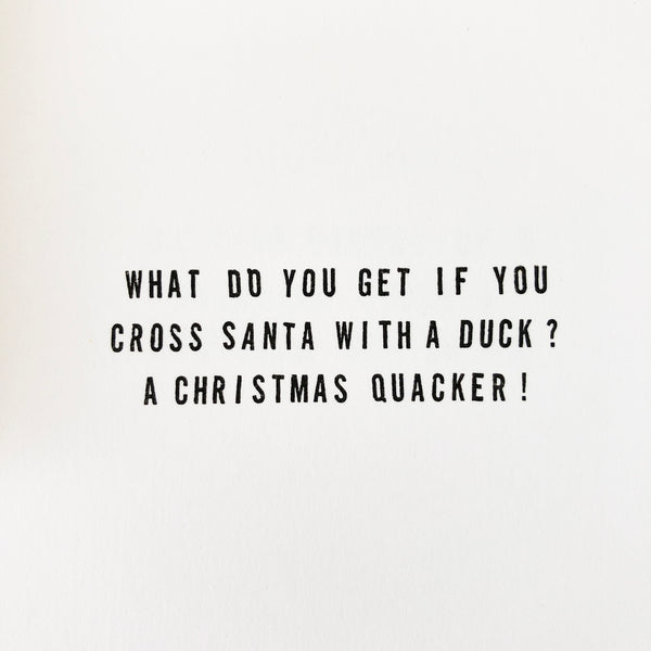 Cracker joke Christmas card