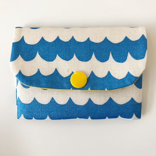 Blue wave credit card wallet purse