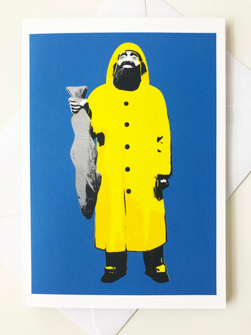 Fisherman greetings card - Inspired 
