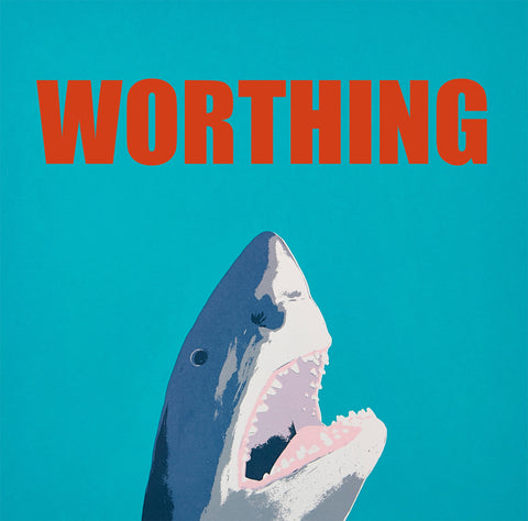 Worthing Shark Greetings Card