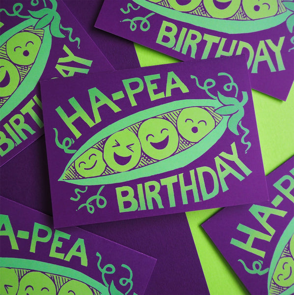 Ha-Pea Happy Birthday greetings card - Inspired 