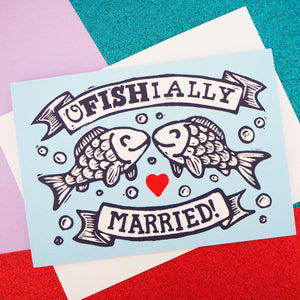 Ofishially married greetings card