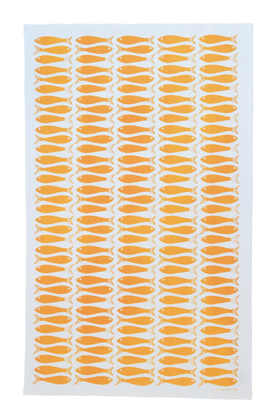 Fish design tea towel