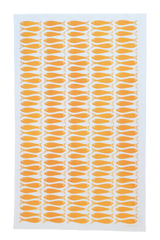 Fish design tea towel