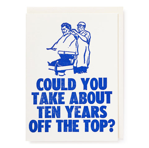 Off the top birthday card