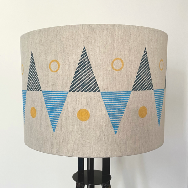 Triangles & Circles Linen 30cm Lampshade