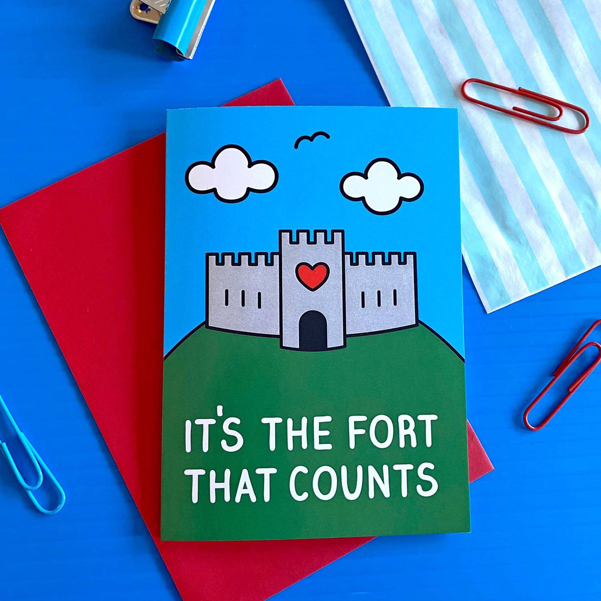 It's the Fort That Counts greetings card