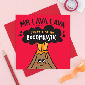 Mr Lava Lava Valentines Card