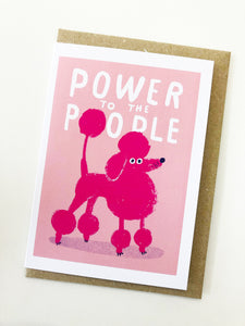 Power to the Poodle card