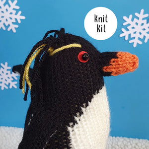 Alan the Rockhopper penguin knit kit