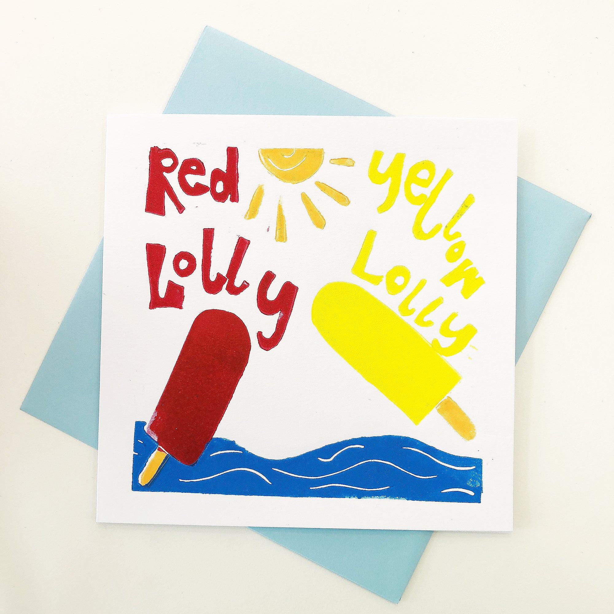 Red Lolly Yellow Lolly card