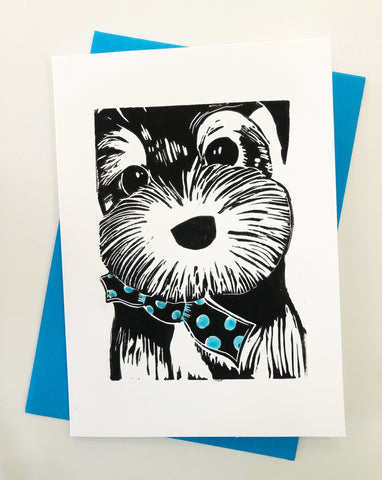 Schnauzer dog card